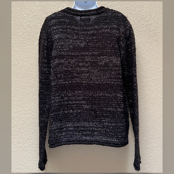 Kidpik Girl Lurex Bow Front Sweater Black Color Size S 7/8 - Picture 3 of 4